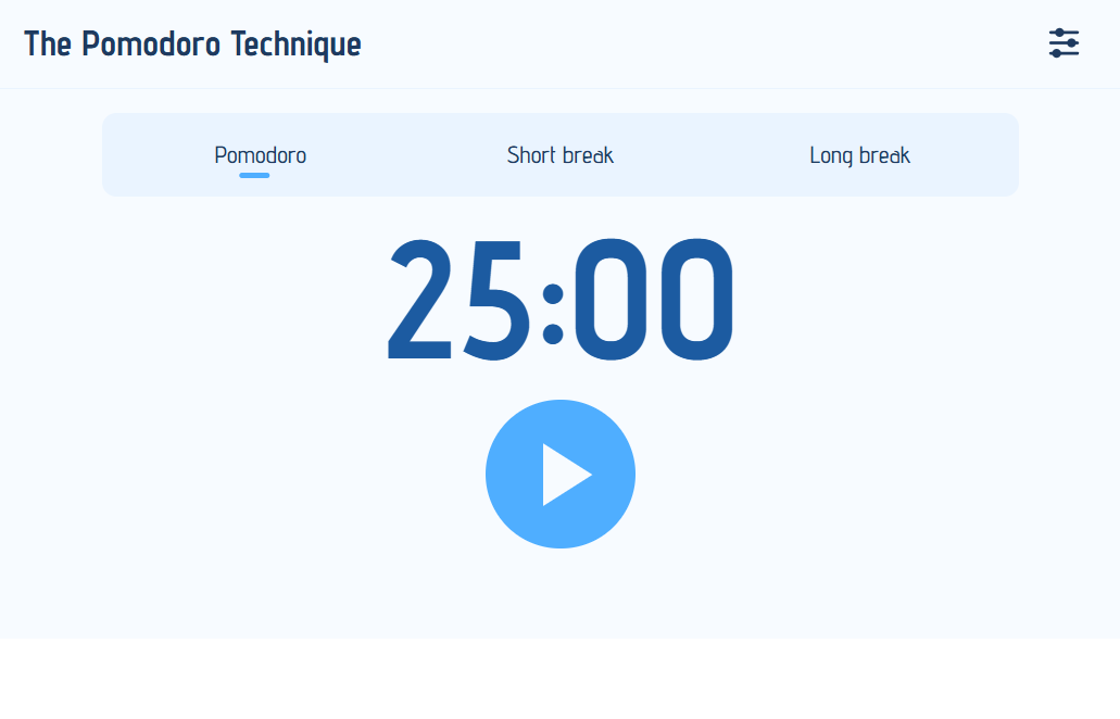 The Pomodoro Technique project preview
